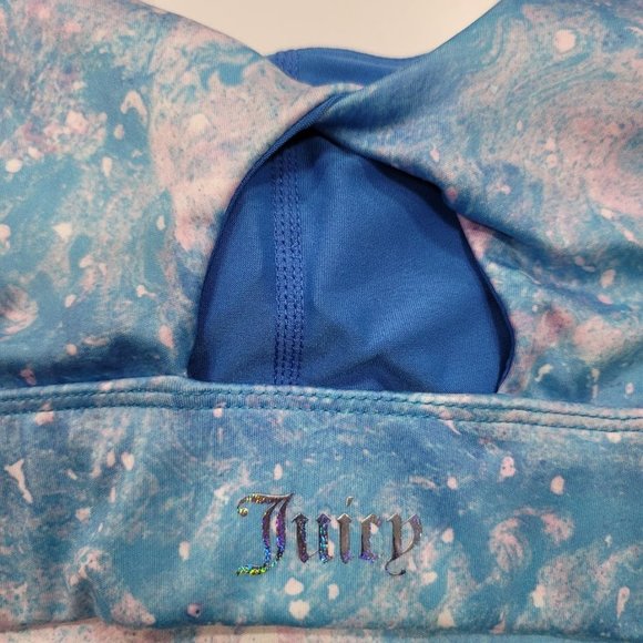 Juicy Couture Aurora Print Pastel Twist Back Sports Bra Sz Small - Picture 6 of 8